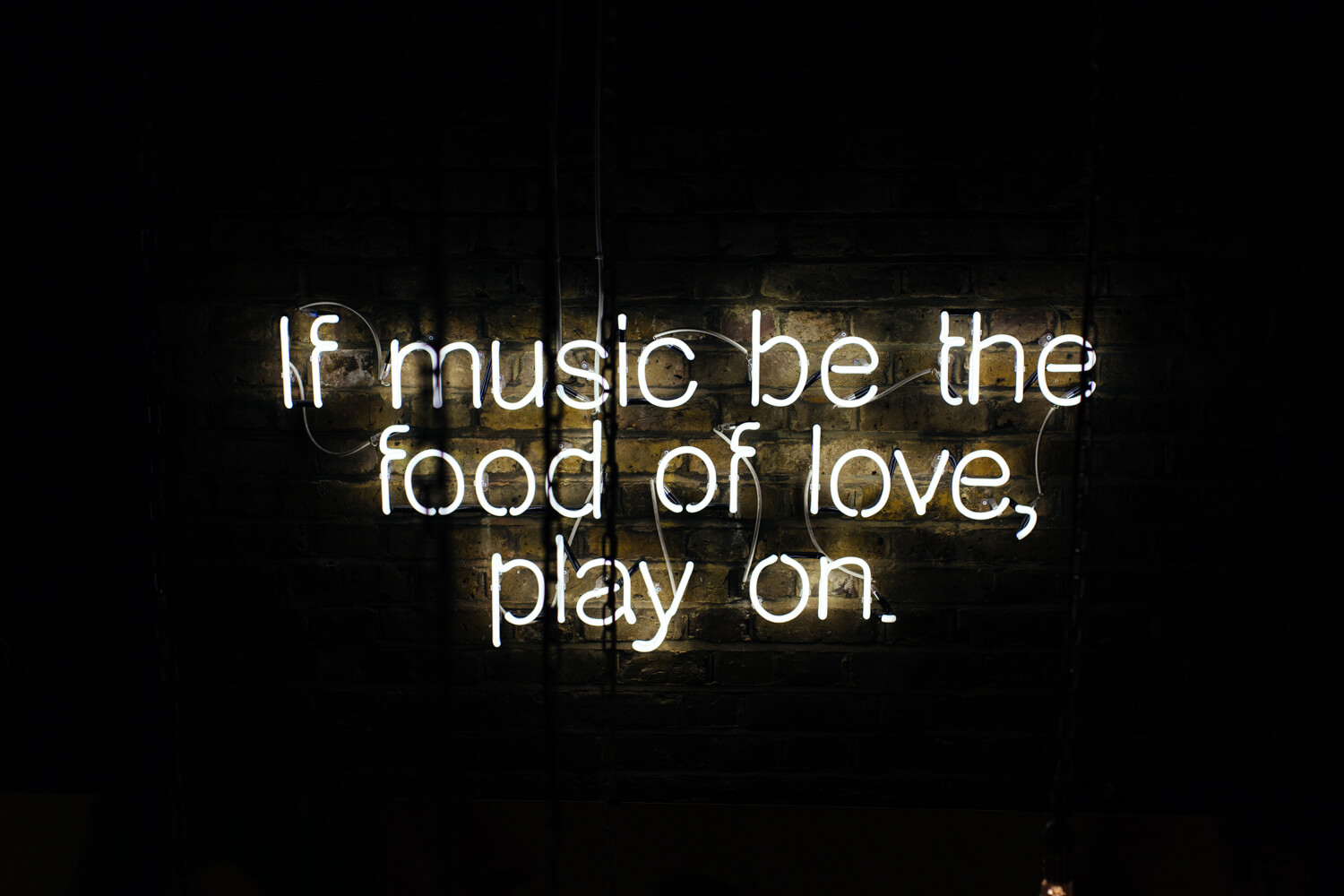 If music be the food of love, play on.
